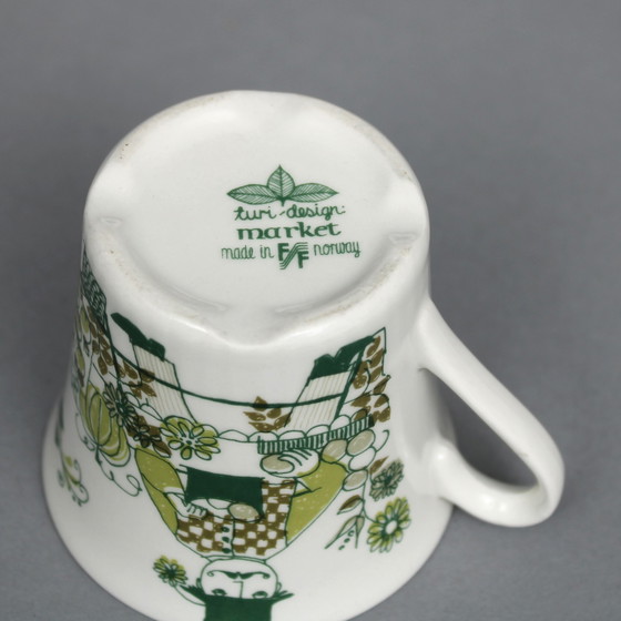 Image 1 of Figgjo Flint Turi Design, Set de 4 tasses et soucoupes et théière avec Decor Market