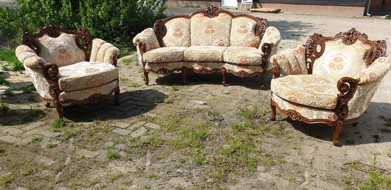 Image 1 of 2x Italian baroque armchairs + sofa