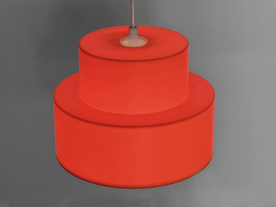 Image 1 of Pendant Light "Cylindus" By Uno And Östen Kristiansson For Luxus. Sweden 1970S