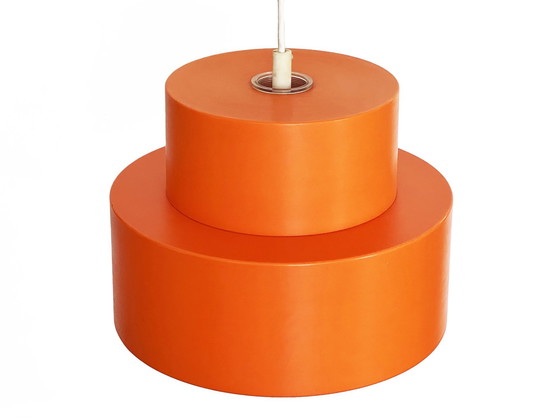 Image 1 of Pendant Light "Cylindus" By Uno And Östen Kristiansson For Luxus. Sweden 1970S
