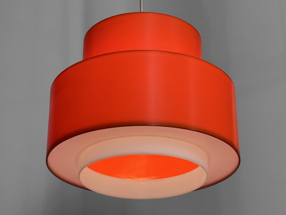 Image 1 of Pendant Light "Cylindus" By Uno And Östen Kristiansson For Luxus. Sweden 1970S