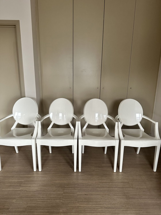 Image 1 of 8 sedie Kartell Louis Ghost bianco sporco