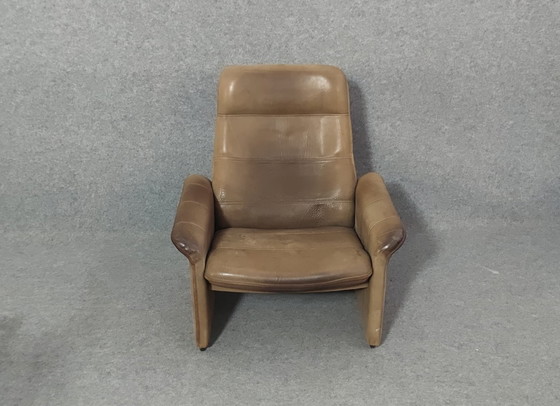 Image 1 of De Sede Sesssel + stool Mid - Century 60s Danish Design Leather Vintage Retro 60S