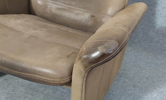 Image 1 of De Sede Sesssel + stool Mid - Century 60s Danish Design Leather Vintage Retro 60S