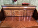 vintage Brocante inlaid rolltop bureau 1920-1930