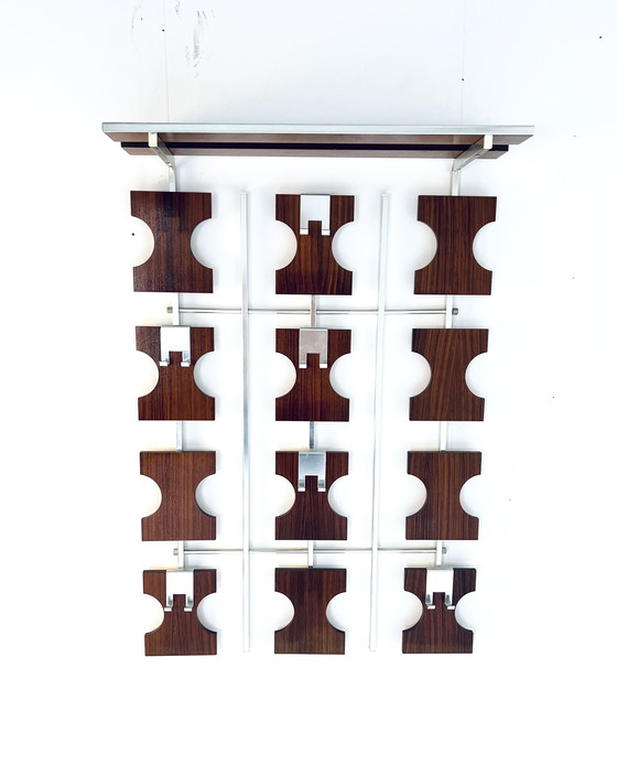 Image 1 of Teak wall coat rack