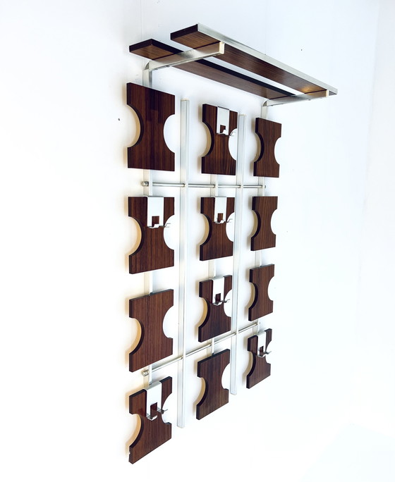 Image 1 of Teak wall coat rack