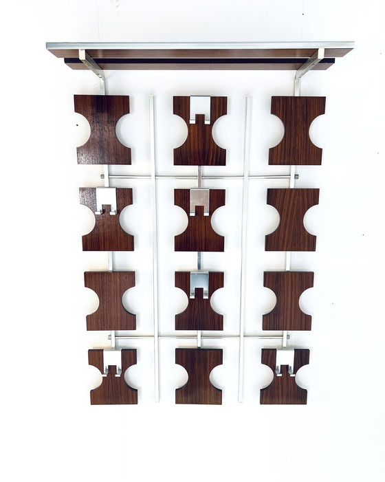 Image 1 of Teak wall coat rack