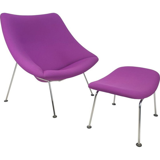 Image 1 of Poltrona e pouf vintage Oyster di Pierre Paulin per Artifort, anni '80