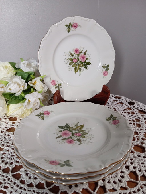 8 Dessert Plates Retro Chic 1930/50, From Seltmann Weiden