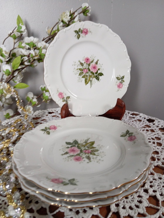 Image 1 of 8 Dessert Plates Retro Chic 1930/50, From Seltmann Weiden