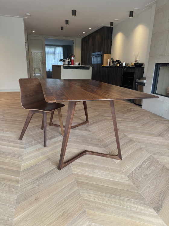 Image 1 of Twist Dining Table, Americal Walnut Wood