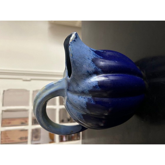 Image 1 of Vintage pitcher in flamed stoneware by Alphonse Mouton