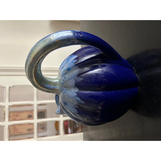 Image 1 of Vintage pitcher in flamed stoneware by Alphonse Mouton