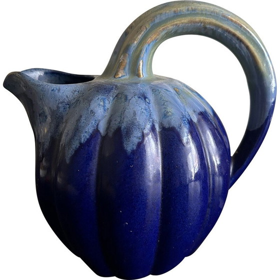 Image 1 of Vintage pitcher in flamed stoneware by Alphonse Mouton