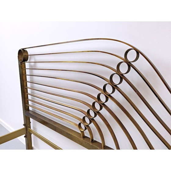 Image 1 of Vintage brass bed by Luciano Frigerio 1970