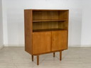 Credenza alta Hellerau di metà secolo, vetrina da soggiorno vintage