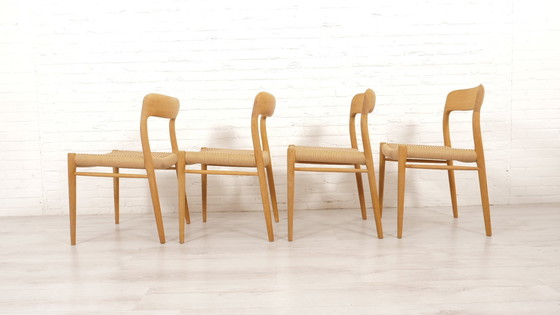 Image 1 of Set Of 4 Dining Chairs | Niels Otto Moller | Oak | Model 75