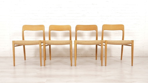 Set Of 4 Dining Chairs | Niels Otto Moller | Oak | Model 75