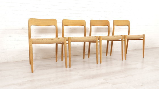 Image 1 of Set Of 4 Dining Chairs | Niels Otto Moller | Oak | Model 75