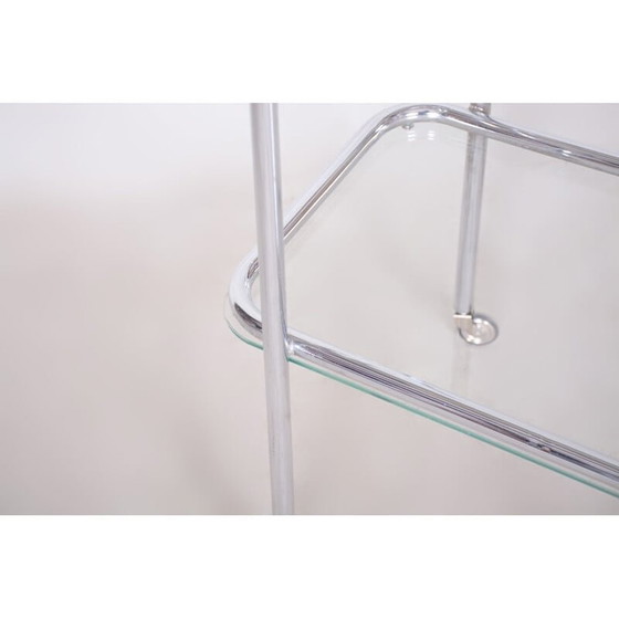 Image 1 of Carrello portavivande in vetro tedesco d'epoca, 1940