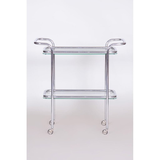 German vintage glass trolley, 1940