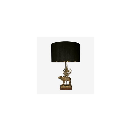 Vintage bronze Shiva lamp