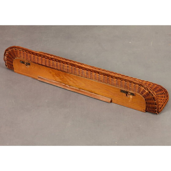 Image 1 of Mensola vintage in rattan di Uluv, Repubblica Ceca 1960