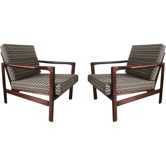 Image 1 of Pair of vintage armchairs by Zenon Bączyk, 1960s