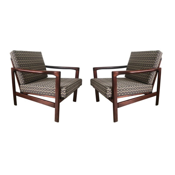 Image 1 of Pair of vintage armchairs by Zenon Bączyk, 1960s