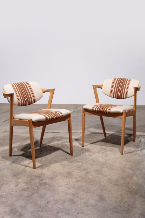 Image 1 of Kai Kristiansen 14 Chairs Model 42 Made By Schou Andersen 1960 Denmark