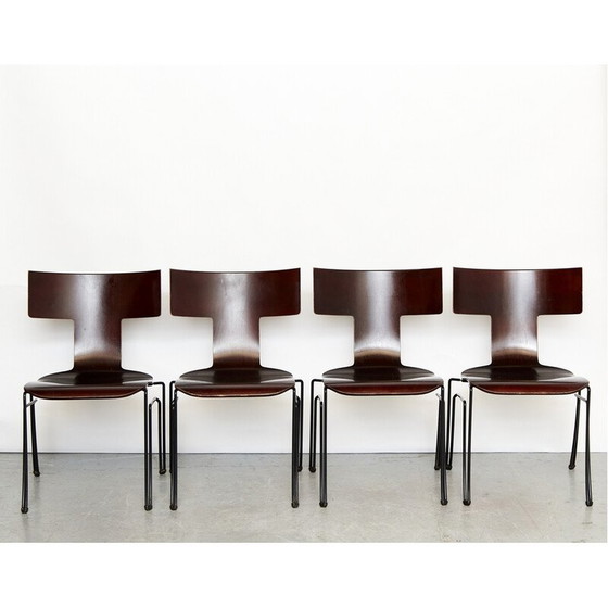 Image 1 of Set di 4 sedie vintage "Anziano" di John Hutton per Donghia, 1989