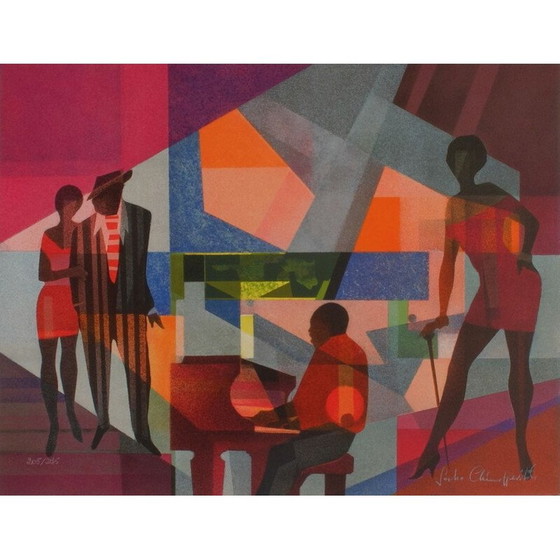 Image 1 of Vintage lithograph "Ginger" by Sacha Chimkevitch