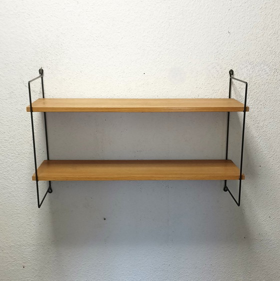Image 1 of Fifties Wall Rack With Two Shelves