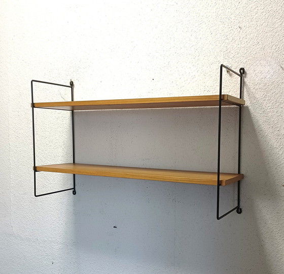 Image 1 of Fifties Wall Rack With Two Shelves