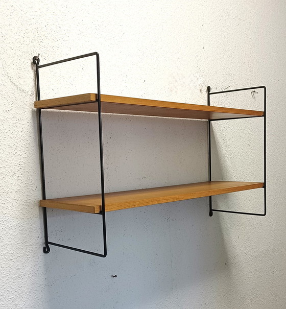 Image 1 of Fifties Wall Rack With Two Shelves