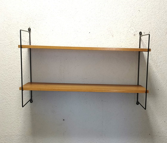 Image 1 of Fifties Wall Rack With Two Shelves