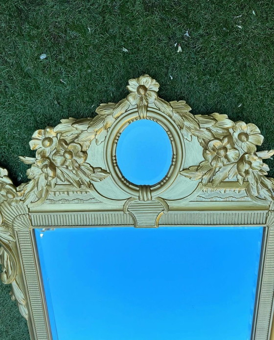 Image 1 of Specchio classico vintage DeKnudt Trumeau dorato