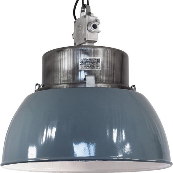 Image 1 of Vintage blue-grey pendant lamp from Mesko