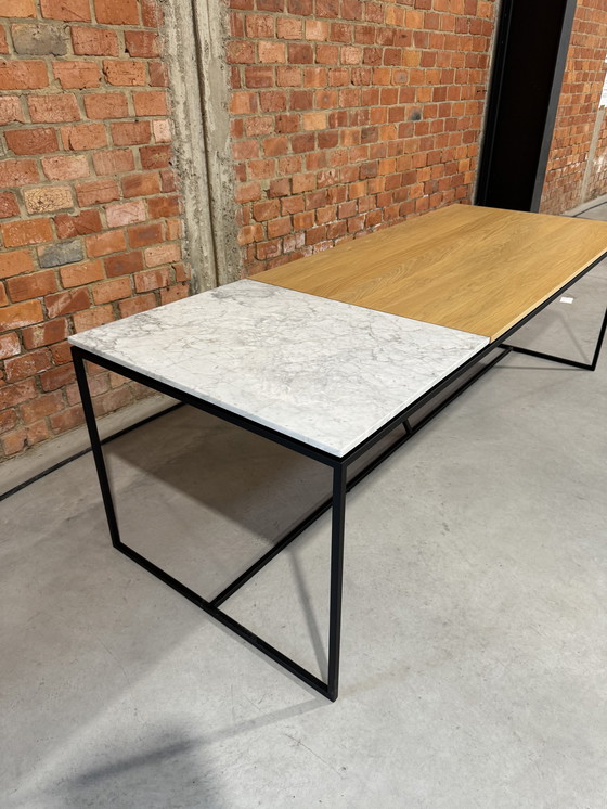 Image 1 of Dining table made of wood and marble 240x90 cm