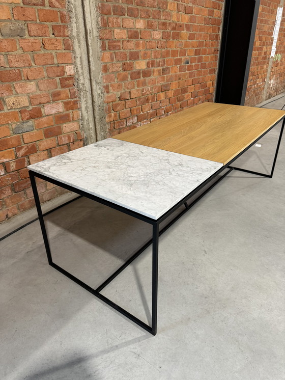 Image 1 of Dining table made of wood and marble 240x90 cm