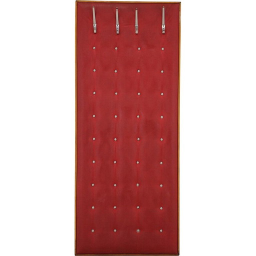 Vintage coat rack panel, Czechoslovakia 1970