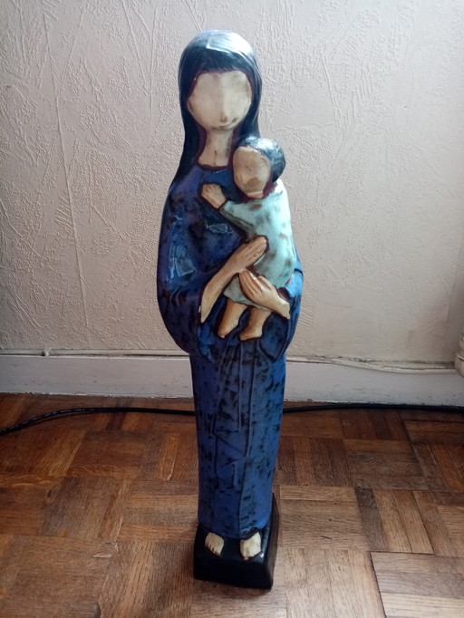 Religious Sculpture Belgian Ceramic Amphora 60/70S(49Cm)