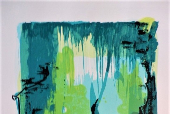 Image 1 of Carry Tefsen Gr Silkscreen Green Forest Hand signed