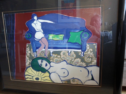 Corneille - lithograph 'Le Divan Bleu' - 1979