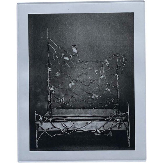 Image 1 of Vintage print representing a bed by Claude Lalanne