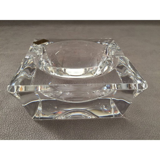 Posacenere vintage in cristallo massiccio, 1960-1970