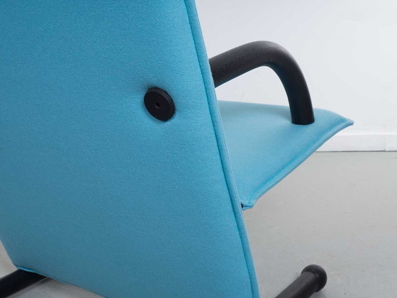 Image 1 of Sillón T-Line azul claro recién tapizado – Burkhard Vogtherr – Arflex