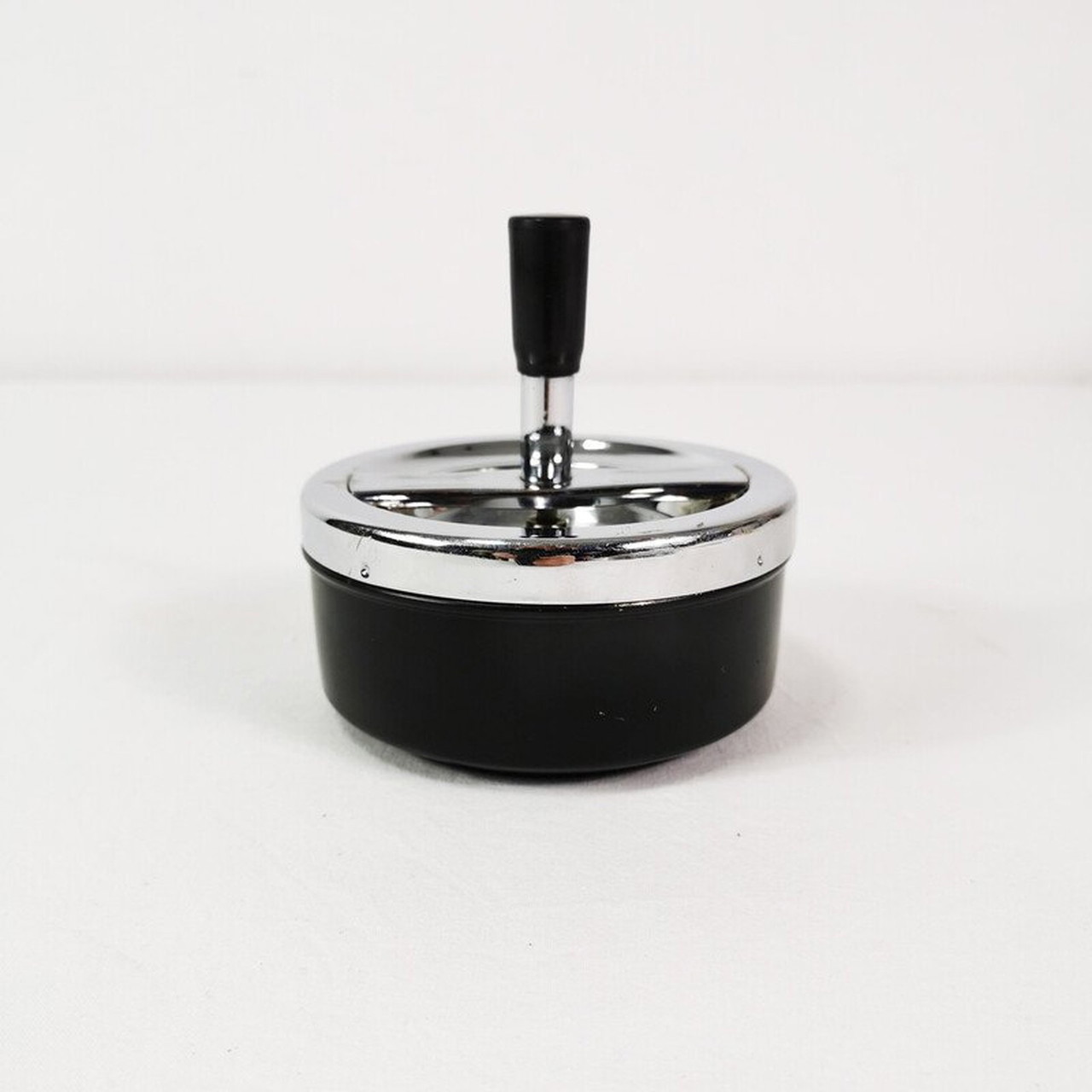Vintage metal rotating ashtray by Erhard, Germany 1980 | €110