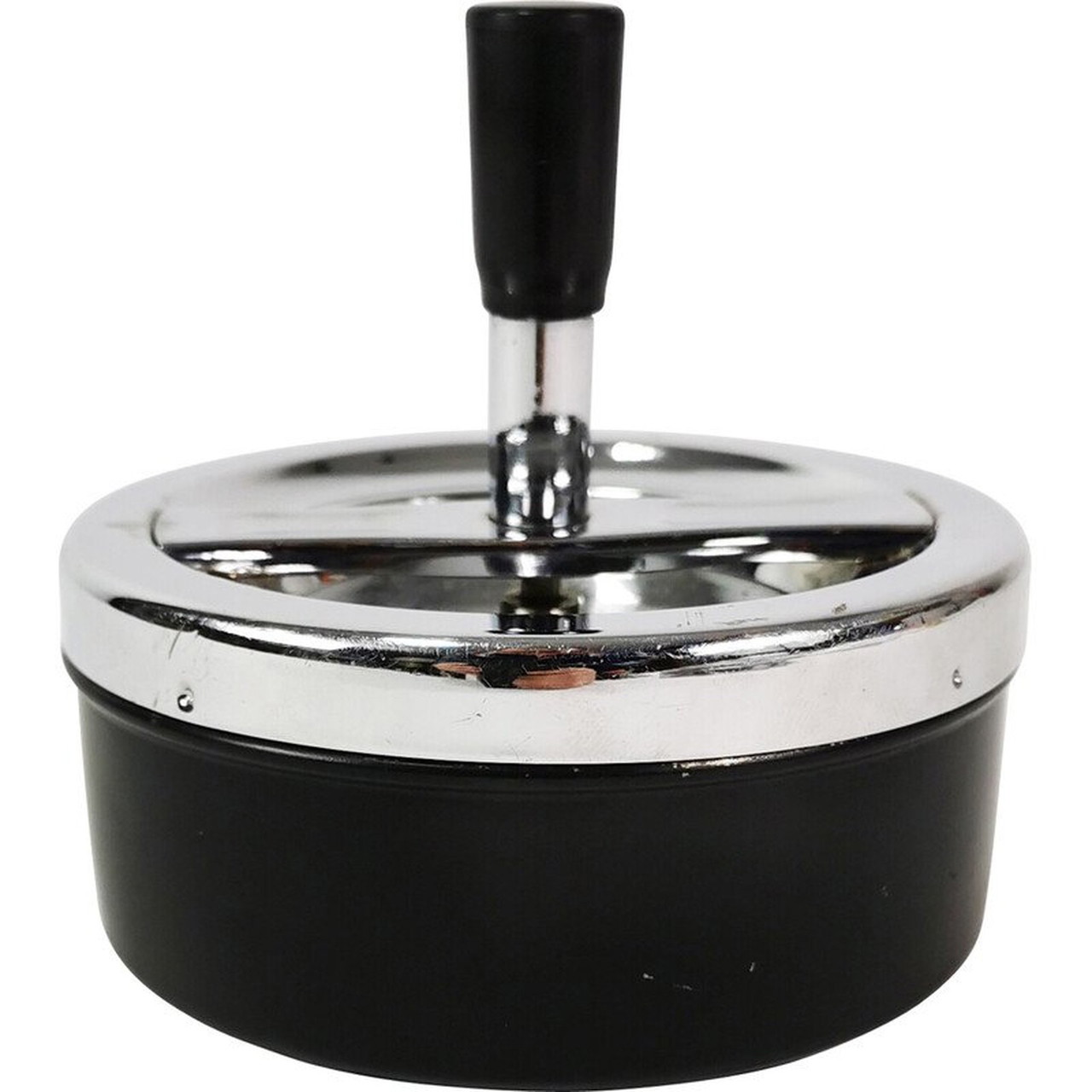 Vintage metal rotating ashtray by Erhard, Germany 1980 | €110